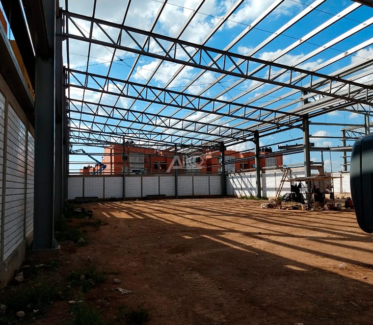 trabes de carga y largueros para soporte de cubierta