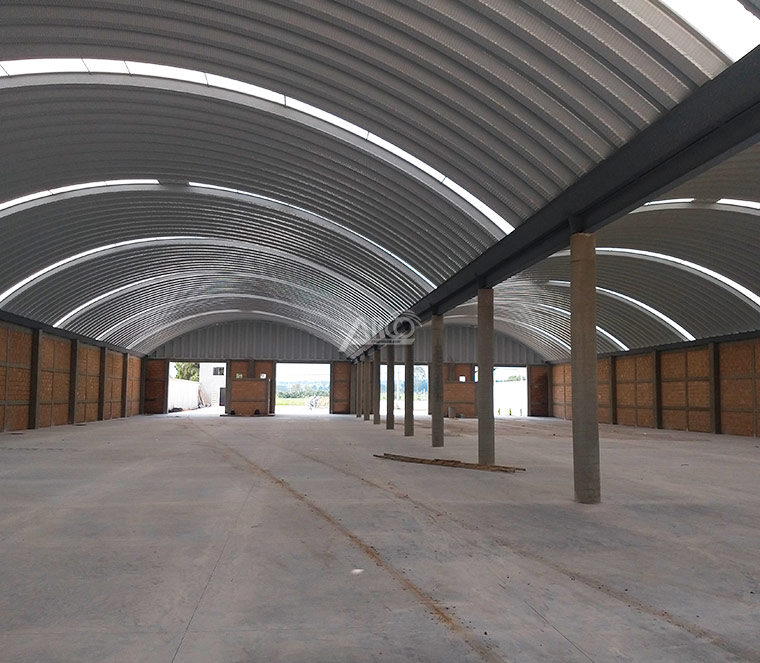 canalón para soporte de arcotecho